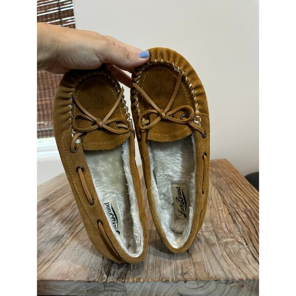 Lucky Brand Suede Moccasin Loafer Fur LIned Slippers Size 9 - Picture 5 of 5